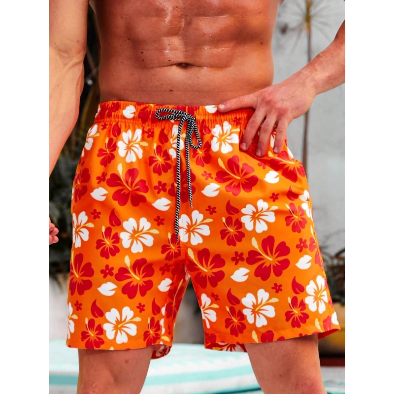 Trunks Board Surf - Bañadores con estampado de flores coloridas